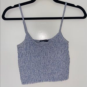 Brandy Melville Blue and White Stripped Izzy Tank